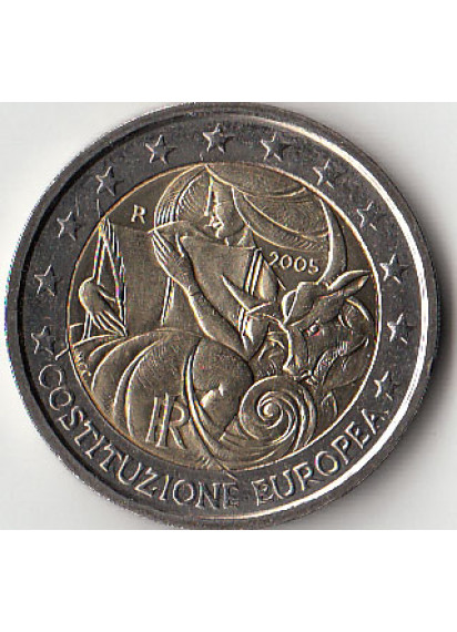 2005 - 2 Euro ITALIA 1º anniversario della firma della Costituzione europea